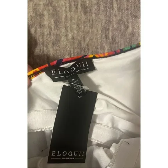 ELOQUII Ruffle Tie Waist One-Piece Swimsuit NEW size 16 - Picture 5 of 9